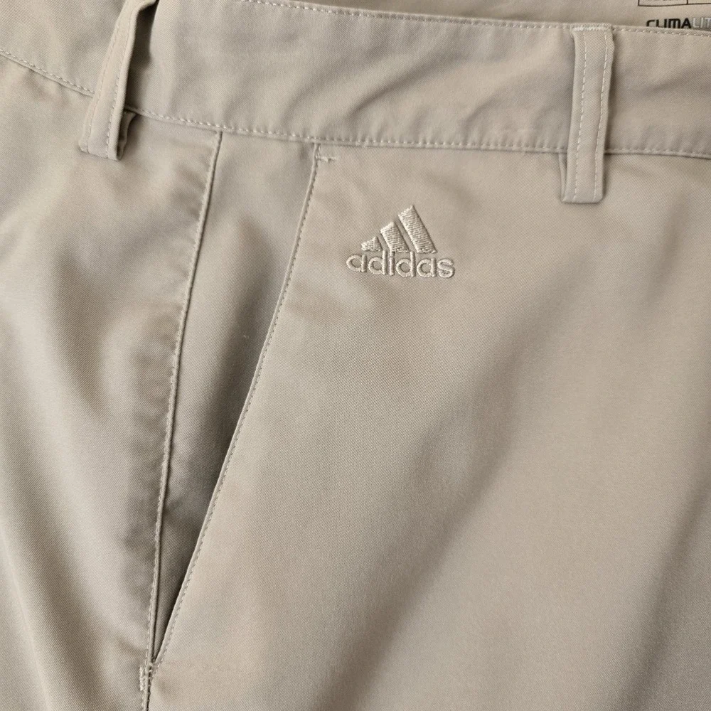 Adidas Men ClimaLite Tan Performance Golf Pants 34x32 Stretch Athleisure Outdoor
